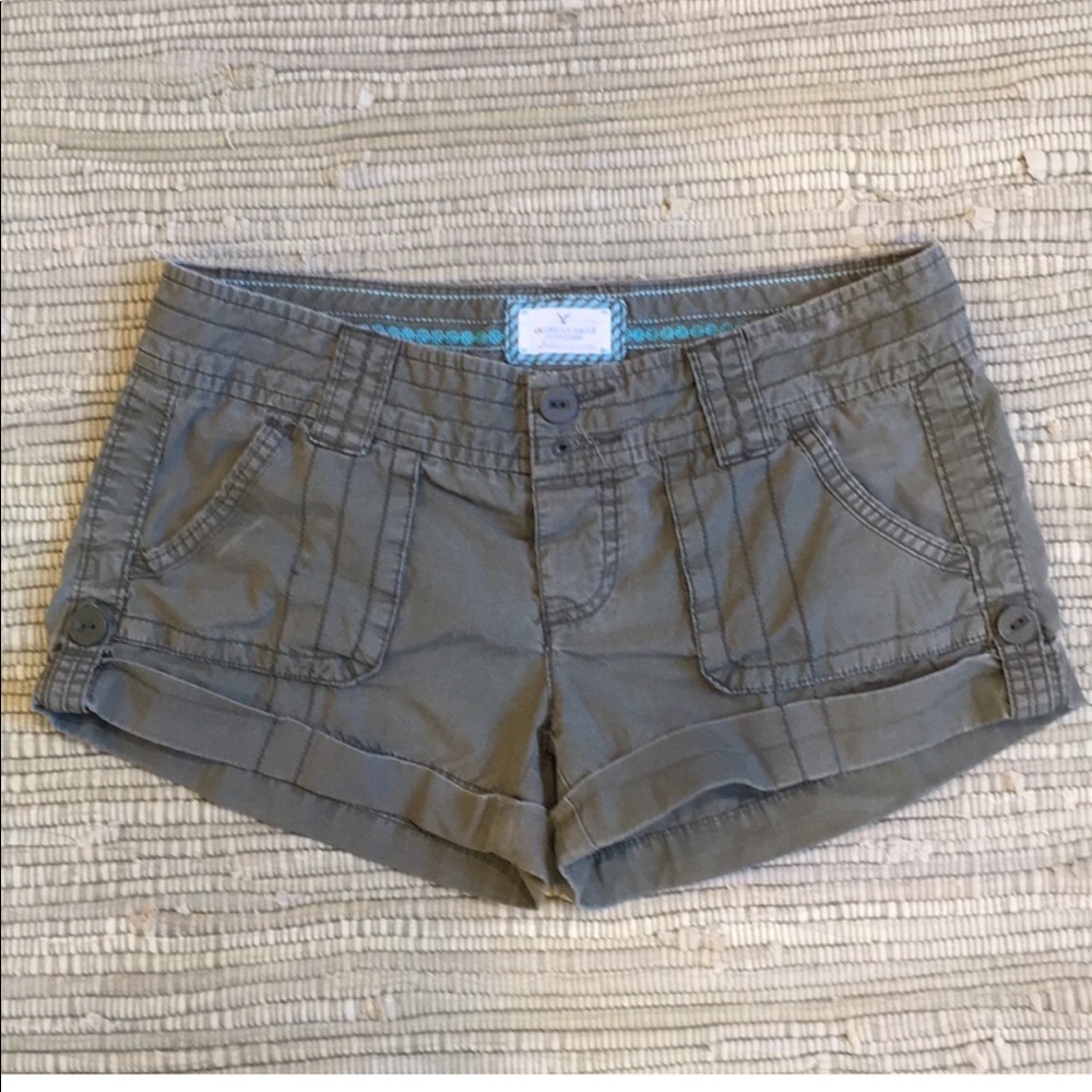 Green American Eagle shorts